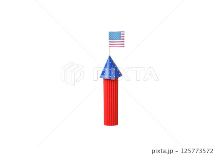 PNG,Paper fireworks with the flag of America, isolated on white background PNG,Paper fireworks with the flag of America, isolated on white background 125773572