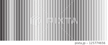 Vector stripe sequence combining line and pattern. The fade progression with black and white builds a simple gradient background. 125774656