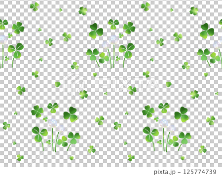 クローバーのシームレスパターン　E-2 125774739