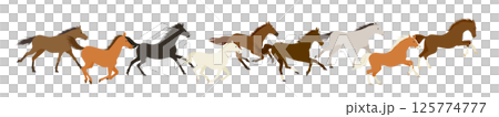 Nine running horses 125774777