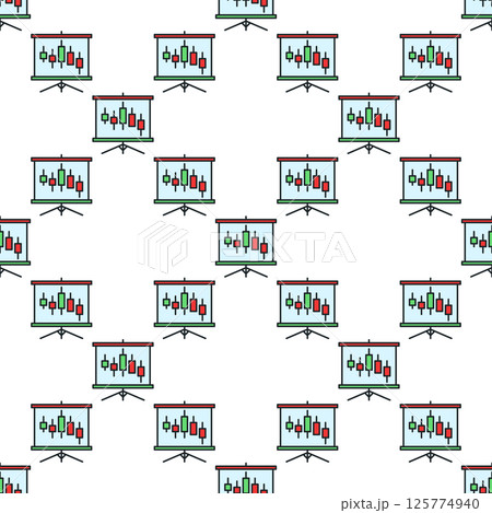 Trading Presentation vector colored seamless pattern Trading Presentation vector colored seamless pattern 125774940