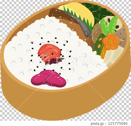 Yellowtail teriyaki bento 125775095