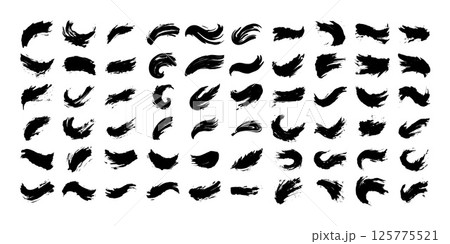 Collection Pack of Grunge or Grungy Shape Textures Vector Design Template 125775521