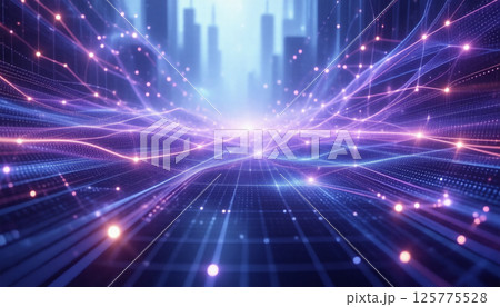 サイバー空間の背景素材 サイバー空間の背景素材 125775528