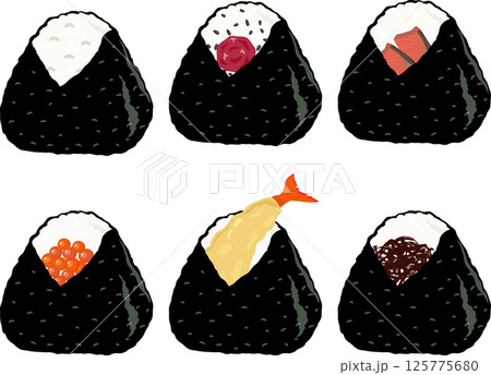 おにぎりセット　海苔巻き 125775680