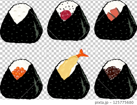 おにぎりセット　海苔巻き 125775680