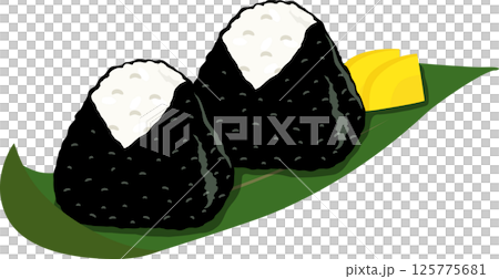 飯糰、竹葉、海苔卷 125775681