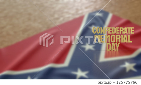 The Confederate Memorial Day flag for Holiday concept 3d Rendering. 125775766