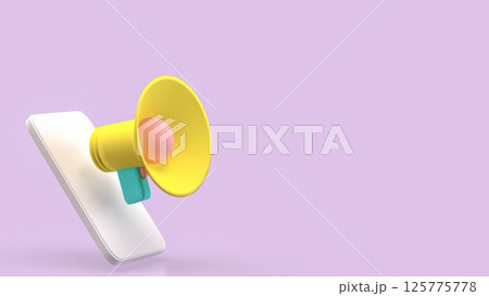 The Megaphone for Music or Media concept 3d Rendering. The Megaphone for Music or Media concept 3d Rendering. 125775778