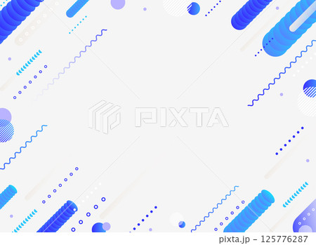 青色 幾何学 ラデーション背景 パターン フレーム 青色 幾何学 ラデーション背景 パターン フレーム 125776287