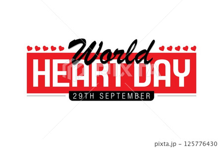 World Heart Day With Red Heart Design Template. World Heart Day Template Design World Heart Day With Red Heart Design Template. World Heart Day Template Design 125776430