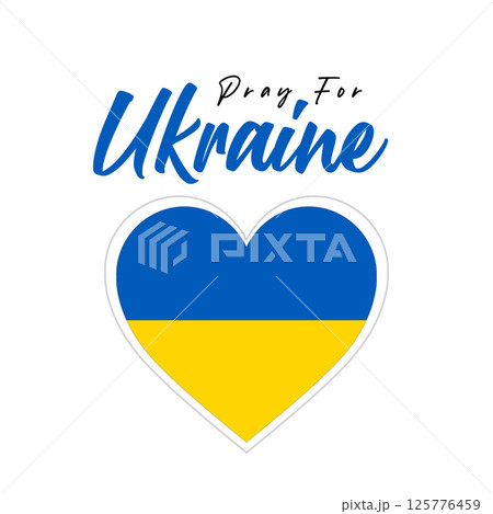 Stand With Ukraine. Stand and Support with Ukraine. Vector illustration. 125776459