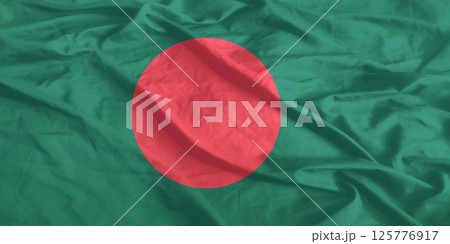 Bangladesh Flag Wind Waving Close Up Bangladesh Flag Wind Waving Close Up 125776917