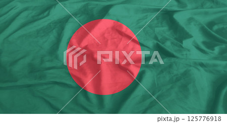 Bangladesh Flag Wind Waving Close Up Bangladesh Flag Wind Waving Close Up 125776918