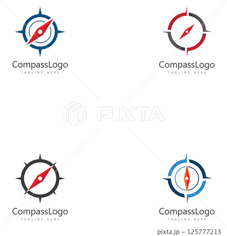 set of compass logo vector concept design template icon set of compass logo vector concept design template icon 125777213