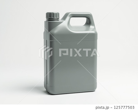 Gray plastic container for storage used in various industrial applications and households 125777503