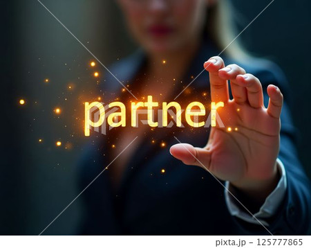 Creating a magical connection with a partner in a professional setting during evening hours Creating a magical connection with a partner in a professional setting during evening hours 125777865