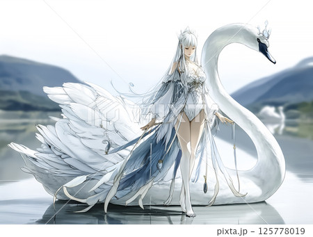 白鳥の妖精のイラスト素材 125778019