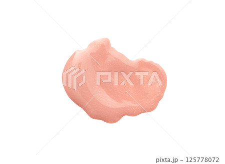 Shimmering Peach Nail Polish Stroke Isolated 125778072