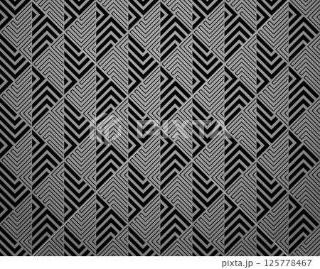 Abstract geometric pattern. A seamless vector background. Gray and black ornament. Graphic modern pattern. Simple lattice graphic design 125778467