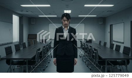 落ち込んでいる女性会社員 125779049