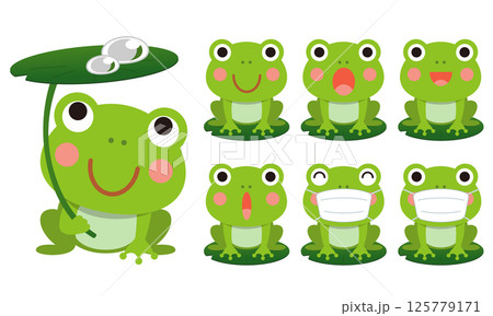 可愛いカエルのイラスト01 125779171