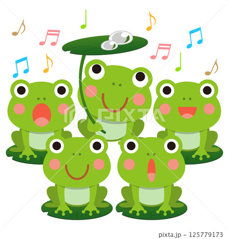 可愛いカエルのイラスト03 可愛いカエルのイラスト03 125779173