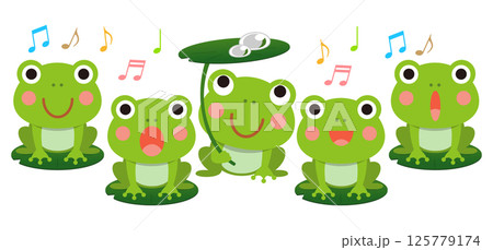 可愛いカエルのイラスト04 125779174