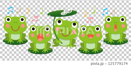 可愛いカエルのイラスト04 125779174