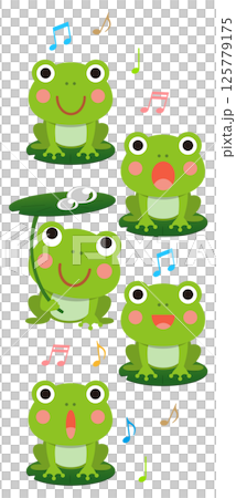 可愛的青蛙插圖05 125779175