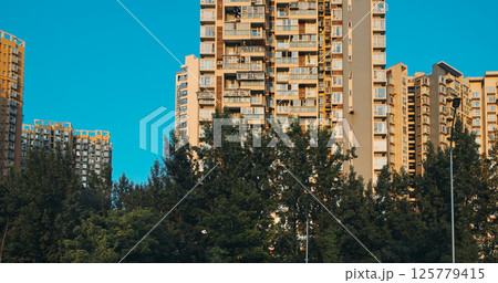 Chengdu, Sichuan, China. High-rise Houses Elevated View Cityscape Skyline. Urban Residential Areas. Real Estate, Development Industry. Clear Blue Sky. Chengdu Is Capital City Of Chinese Province Of Chengdu, Sichuan, China. High-rise Houses Elevated View Cityscape Skyline. Urban Residential Areas. Real Estate, Development Industry. Clear Blue Sky. Chengdu Is Capital City Of Chinese Province Of 125779415