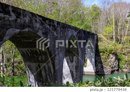 北海道上士幌町、音更川に架かる士幌線第三音更川橋梁跡【5月】 北海道上士幌町、音更川に架かる士幌線第三音更川橋梁跡【5月】 125779436