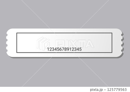 Empty ticket template. Blank concert ticket or lottery coupon. Event coupon or cinema movie theater card. Festival or circus paper empty flyer. Vector isolated illustration Empty ticket template. Blank concert ticket or lottery coupon. Event coupon or cinema movie theater card. Festival or circus paper empty flyer. Vector isolated illustration 125779563