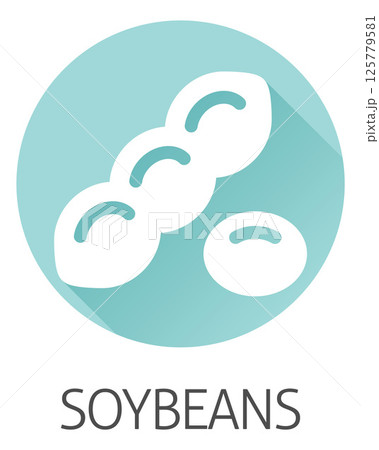 A Soybean Soy Bean Food Allergen Icon Concept A Soybean Soy Bean Food Allergen Icon Concept 125779581