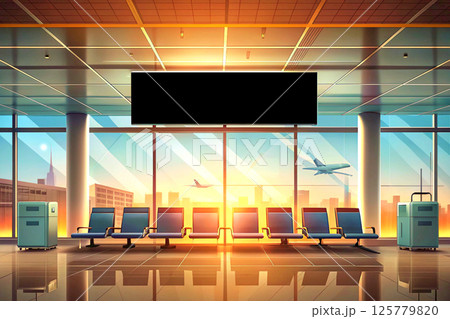 Waiting room, arrivals for passengers and those meeting at the airport 125779820