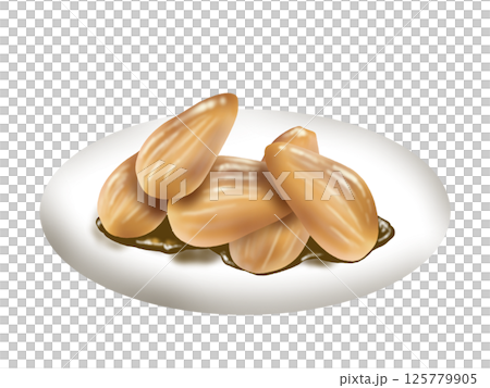 Hand-drawn illustration of pickled shallots 125779905