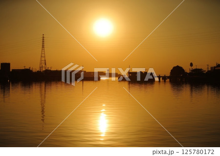 大牟田市　三池港　光の航路、 125780172