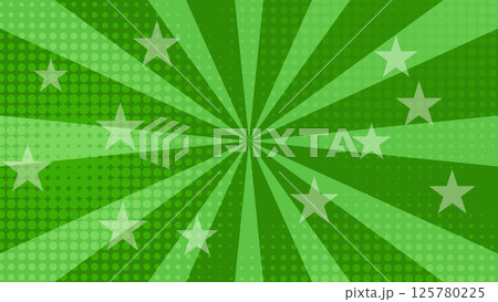 green cartoon background with festive sunburst and star decoration green cartoon background with festive sunburst and star decoration 125780225
