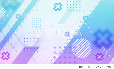 斜線を基調とした背景にシンプルな図形が並ぶスタイリッシュな平面構成 - ライトブルー 斜線を基調とした背景にシンプルな図形が並ぶスタイリッシュな平面構成 - ライトブルー 125780860