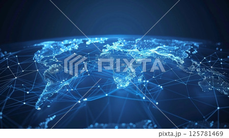 World map connection line cyber global network digital geography internet technology World map connection line cyber global network digital geography internet technology 125781469