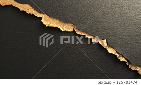 Gold paper torn cardboard on black luxury background Gold paper torn cardboard on black luxury background 125781474