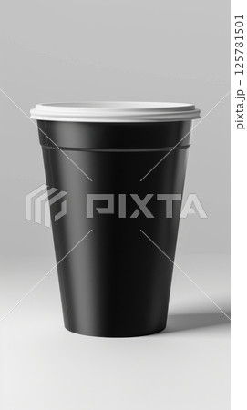 Mockup blank paper cup for coffee or tea take away disposable isolated background 125781501