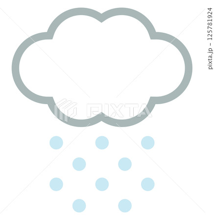 雪/小雨のアイコンイラスト 雪/小雨のアイコンイラスト 125781924