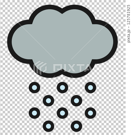 Snow/light rain icon illustration Snow/light rain icon illustration 125781925