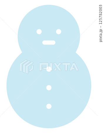 雪だるまのアイコンイラスト 雪だるまのアイコンイラスト 125782003