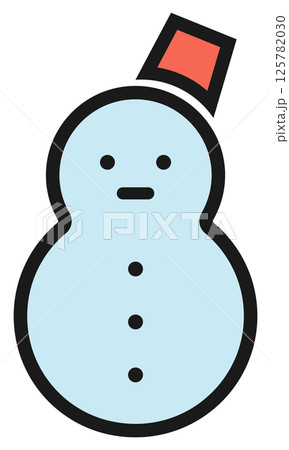 雪だるまのアイコンイラスト 125782030