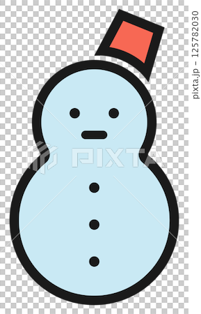 雪だるまのアイコンイラスト 125782030