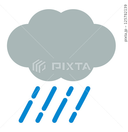 雨雲のアイコンイラスト 雨雲のアイコンイラスト 125782139