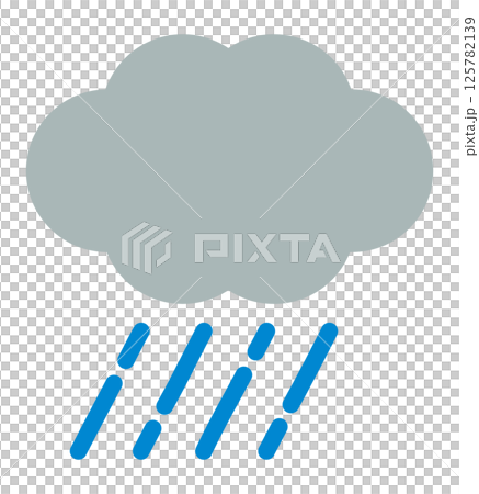 雨雲のアイコンイラスト 雨雲のアイコンイラスト 125782139