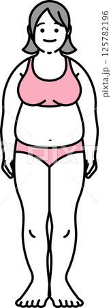 肥満型体型の女性 肥満型体型の女性 125782196